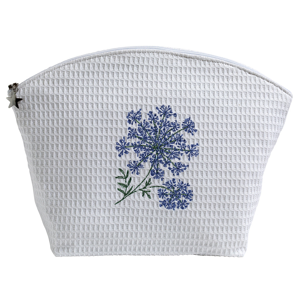 Cosmetic Bag (Large), Queen Anne's Lace