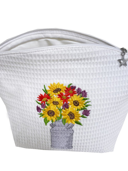 Cosmetic Bag (Large), Sunflower Pitcher