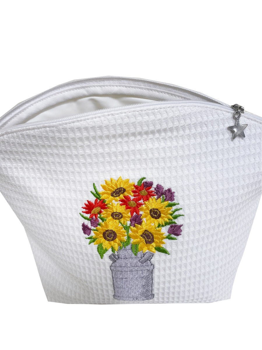 Cosmetic Bag (Large), Sunflower Pitcher