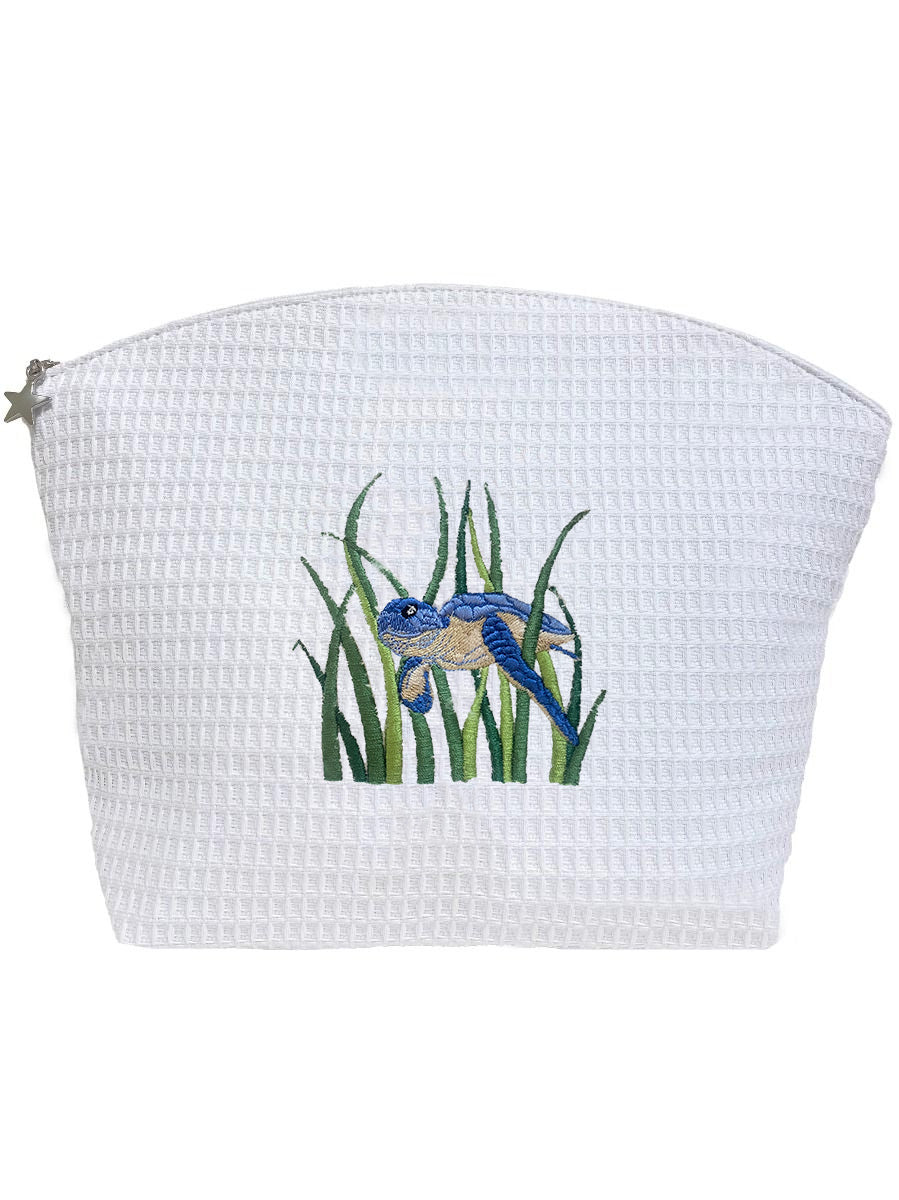 Cosmetic Bag (Large), Turtle in Reeds