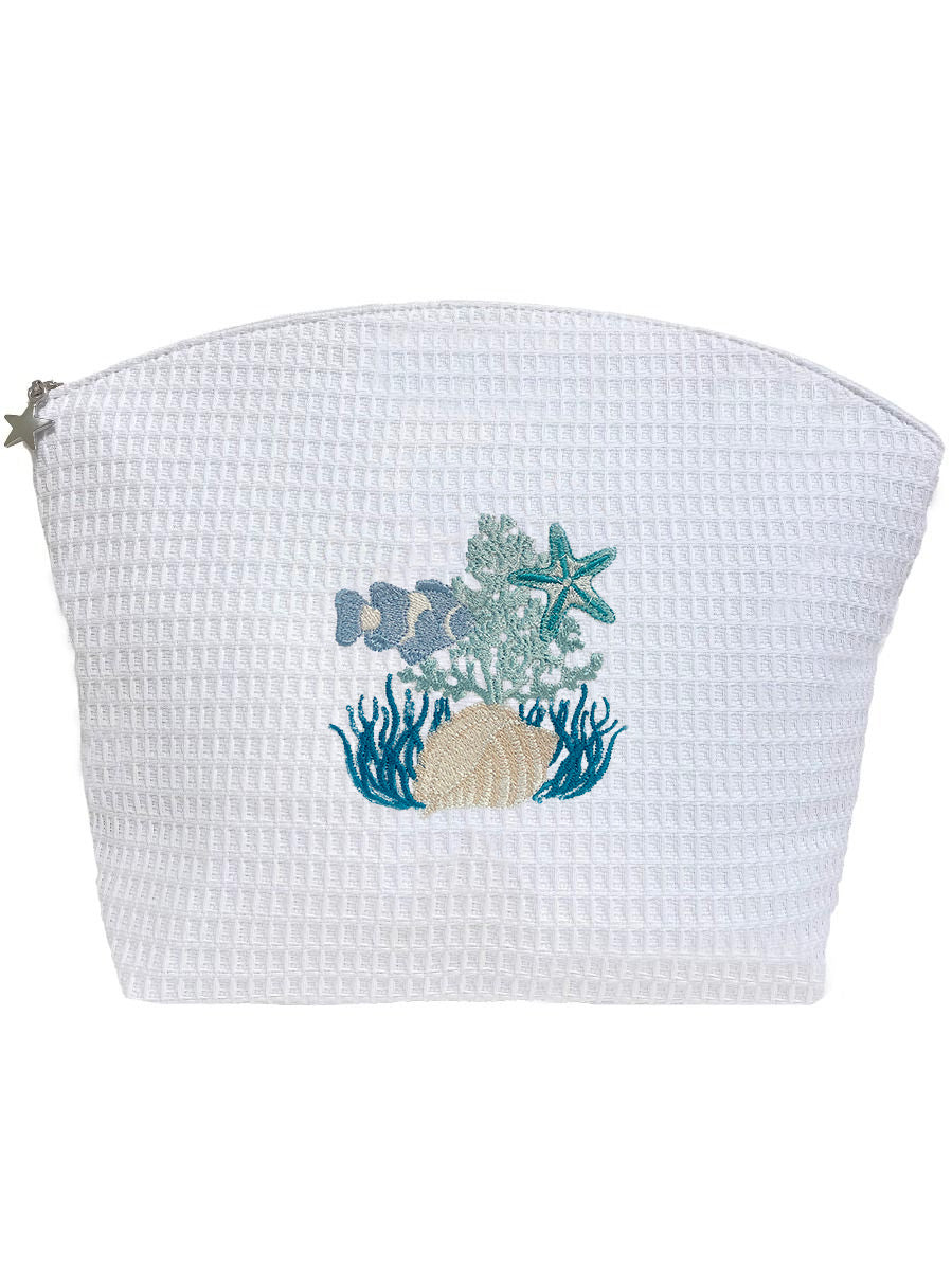 Cosmetic Bag (Large), Under the Sea (Aqua)