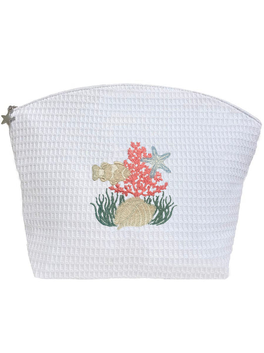 Cosmetic Bag (Large), Under the Sea (Coral)