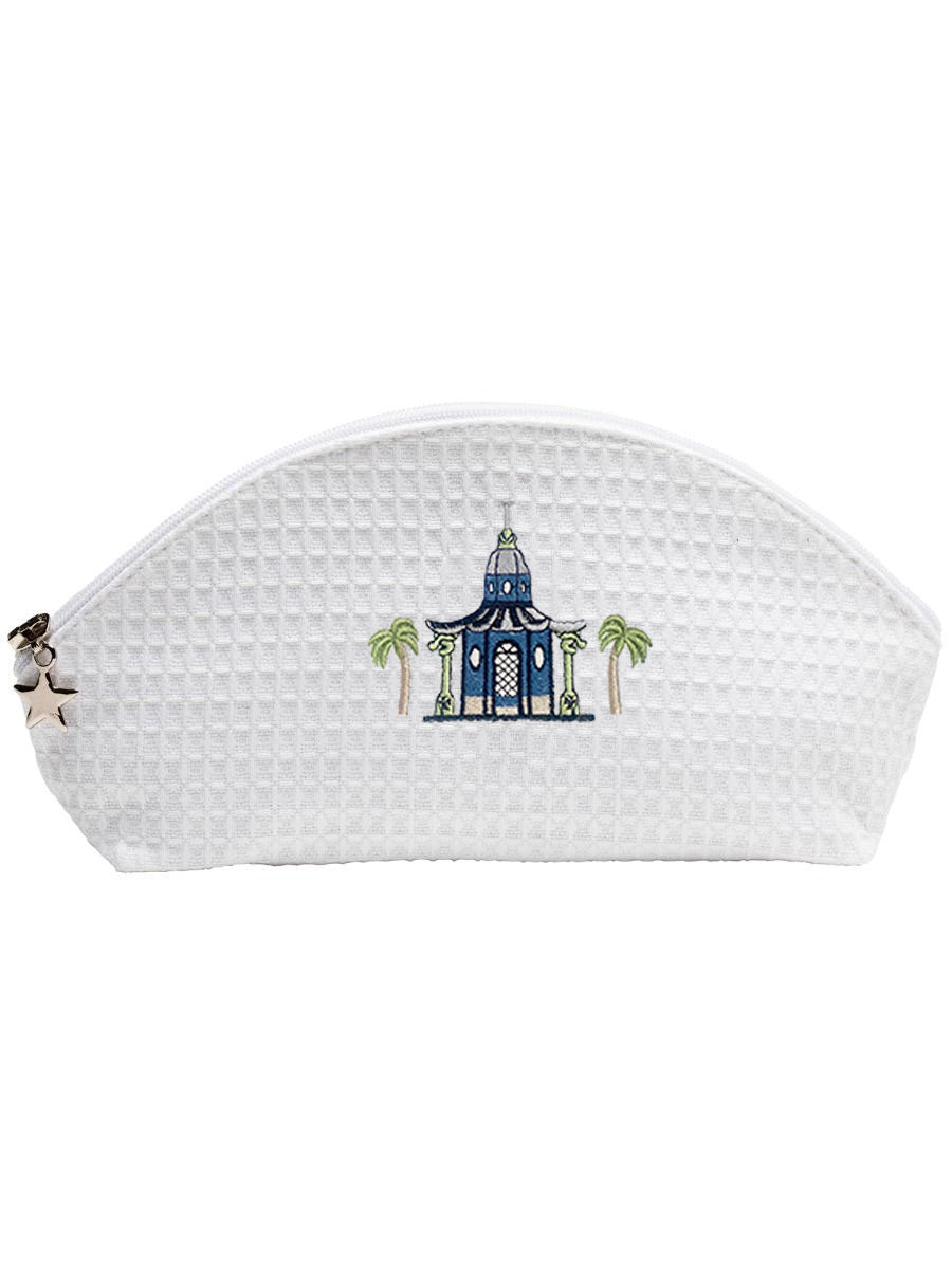 Cosmetic Bag (Small), Pagoda & Palm Trees