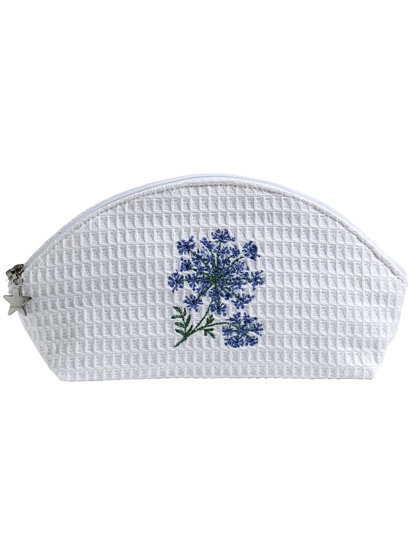 Cosmetic Bag (Small), Queen Anne's Lace (Blue)