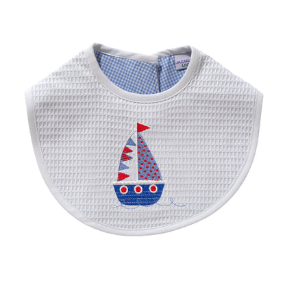 Bib, Flag Sailboat (Red, White, Blue)