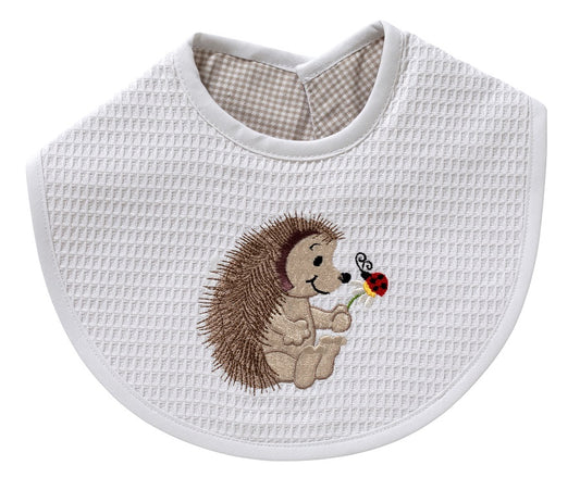 Bib, Hedgehog & Ladybug (Beige)