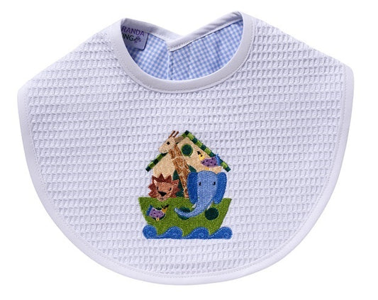 Bib, Noah's Ark (Blue)