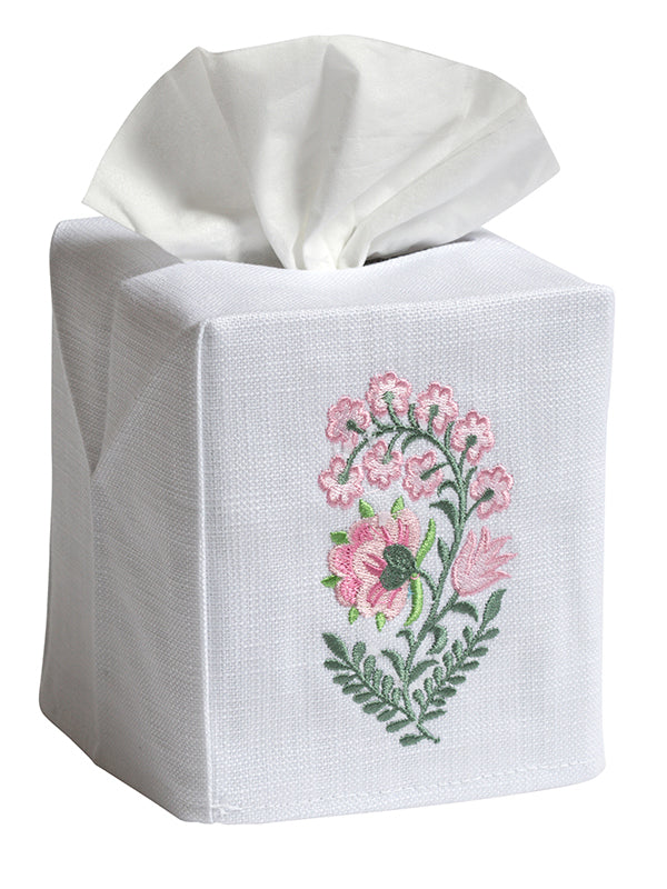Tissue Box Cover, Fleur (Pink)