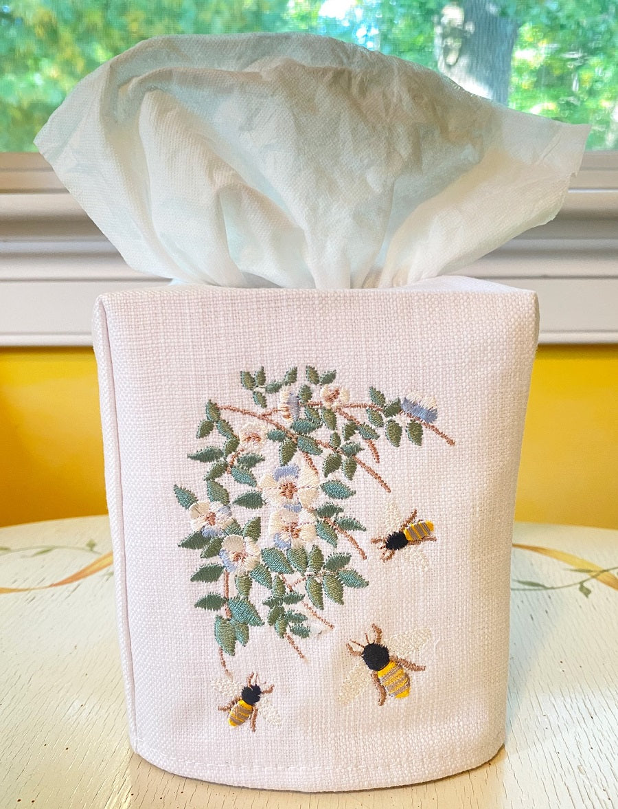 Tissue Box Cover, Honey Bees