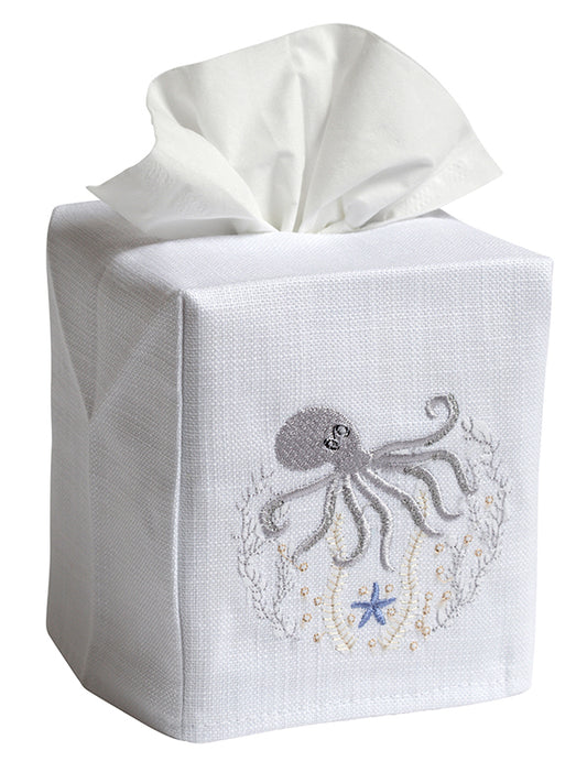 Tissue Box Cover, Octopus (Pewter)