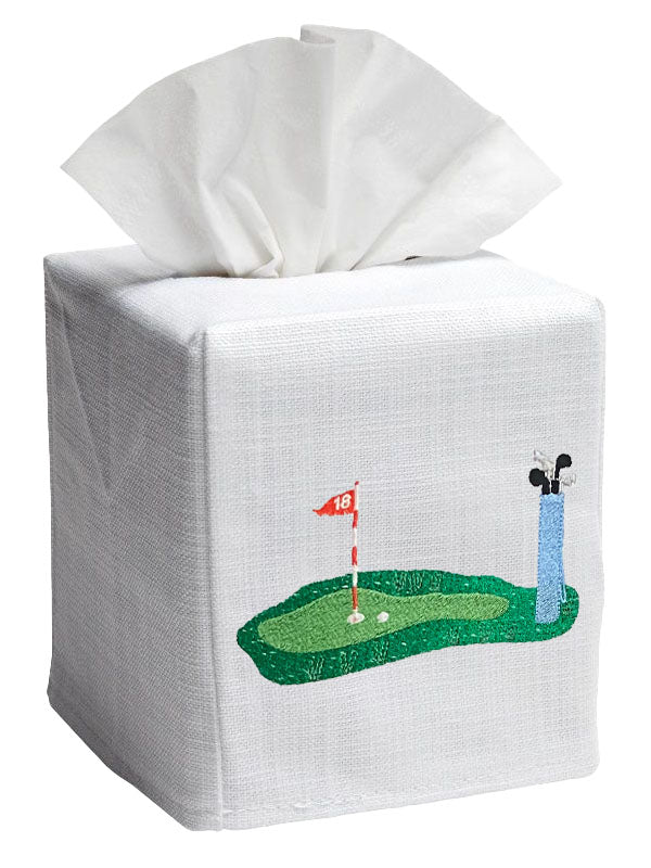 Tissue Box Cover, Putting Green