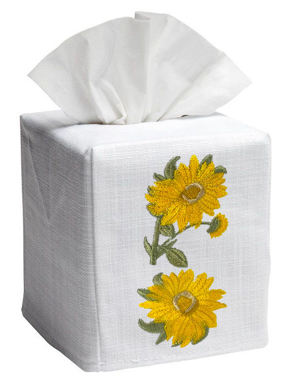 Tissue Box Cover, Sunflower (Yellow)