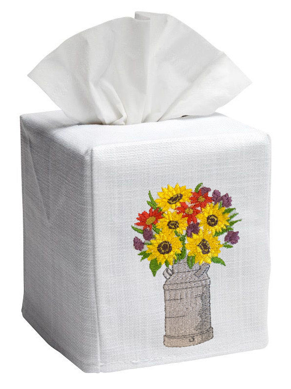 Tissue Box Cover, Sunflower Pitcher