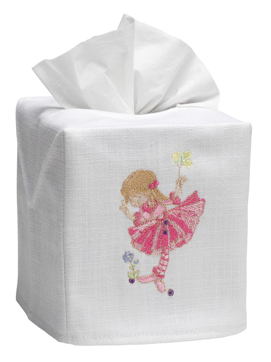 Tissue Box Cover, Tulips Fairy (Pink)