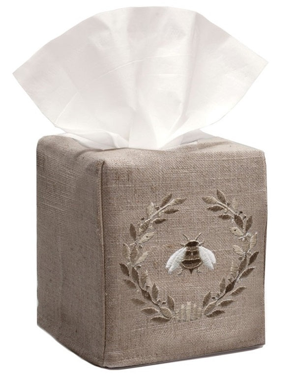 Tissue Box Cover, Natural Linen, Fall Designs
