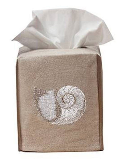 Tissue Box Cover, Pearl Nautilus (Beige)