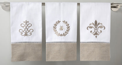 Guest Towel, Combo Linens, Fleur de France (Beige)