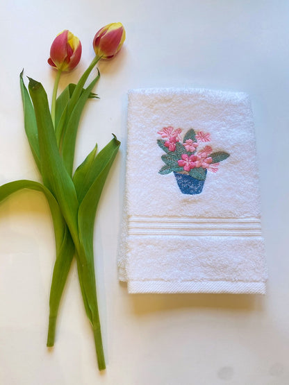 Guest Towel, Terry, Cachepot (Pink)