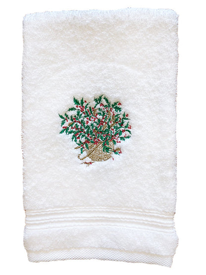 Guest Towel, Terry, Chinoiserie Christmas Tree