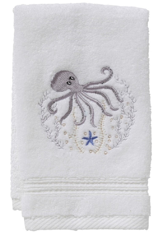Guest Towel, Terry, Octopus (Pewter)