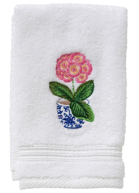 Guest Towel, Terry, Potted Primrose (Pink)