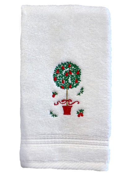 Guest Towel, Terry, Pear Topiary Tree