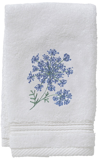 Guest Towel, Terry, Queen Anne's Lace (Blue)