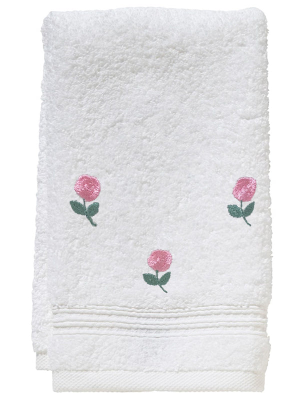 Guest Towel, Terry - Rosebuds (Pink)
