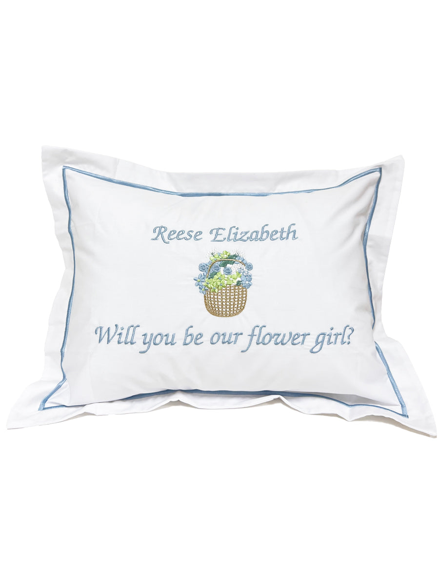 Boudoir Pillow Cover, Basket of Blooms