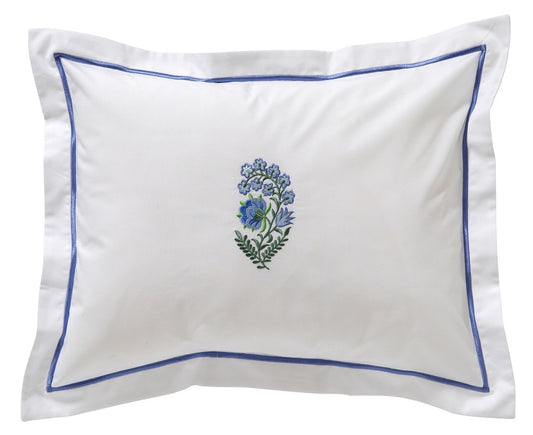 Boudoir Pillow Cover, Fleur (Blue)