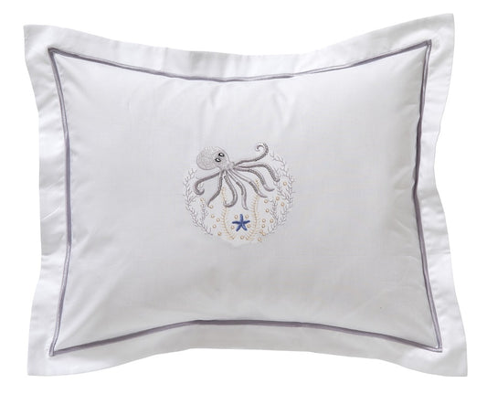 Boudoir Pillow Cover, Octopus (Pewter)