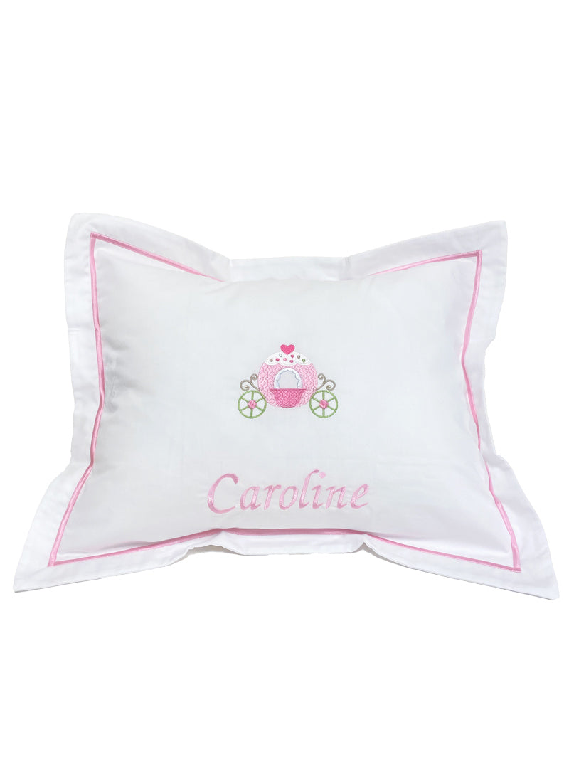 Baby Boudoir Pillow Cover, Cinderella's Carriage (Pink)