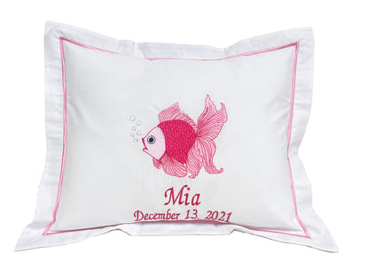 Baby Boudoir Pillow Cover, Fantail Fish (Pink)