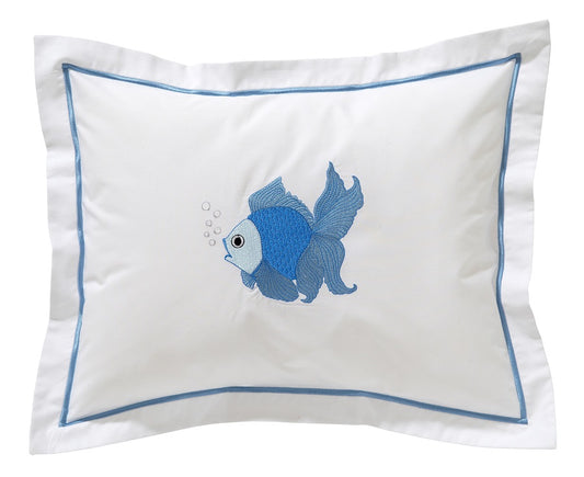 Baby Boudoir Pillow Cover, Fantail Fish (Blue)