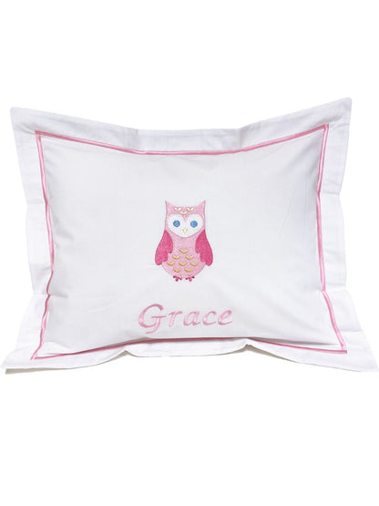 Baby Boudoir Pillow Cover, Owl (Pink)