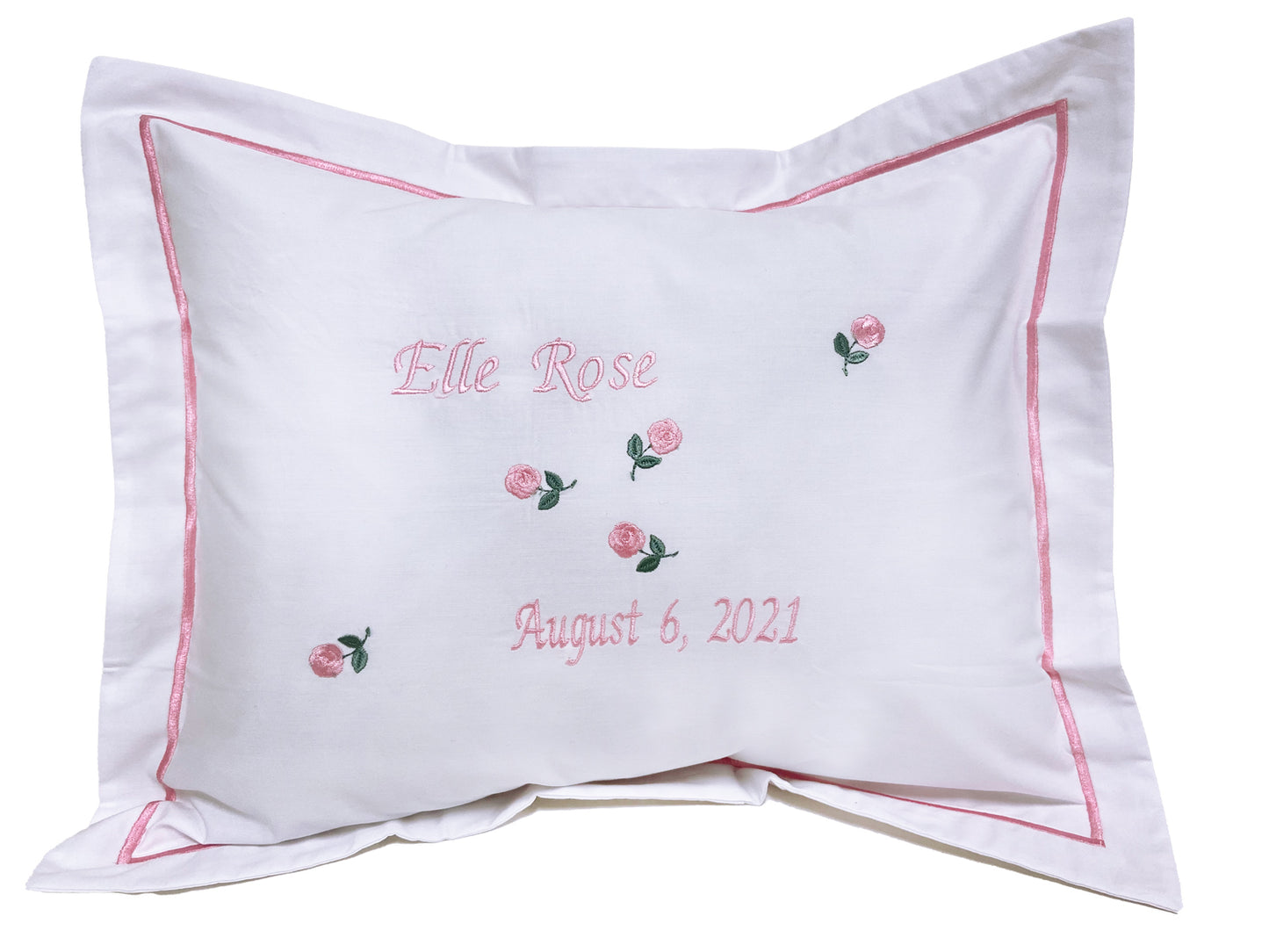 Baby Boudoir Pillow Cover, Rosebuds (Pink)