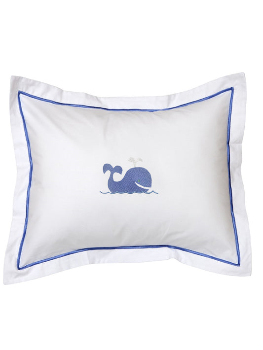Baby Boudoir Pillow Cover, Whale (Blue)