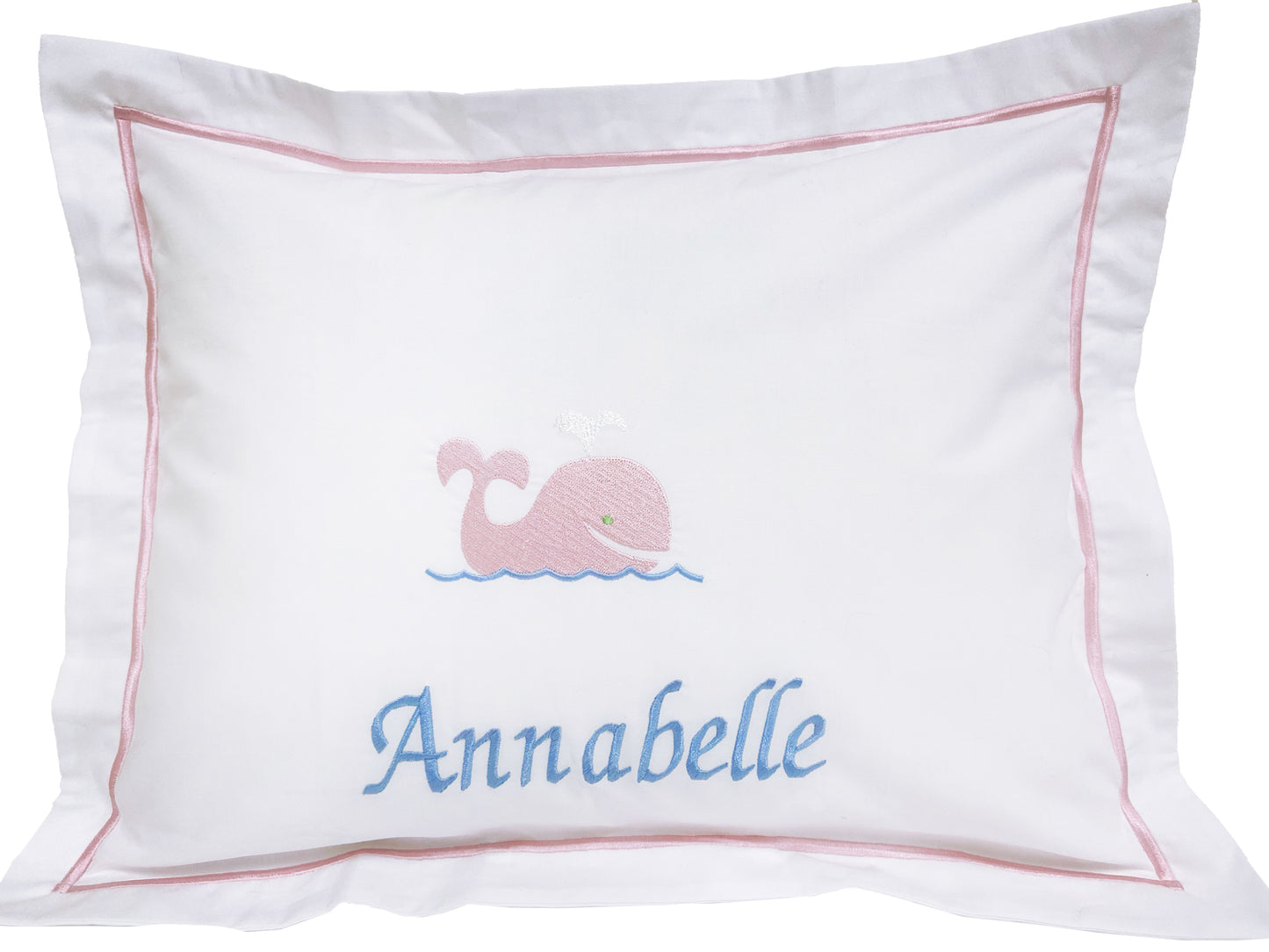 Baby Boudoir Pillow Cover, Whale (Pink)