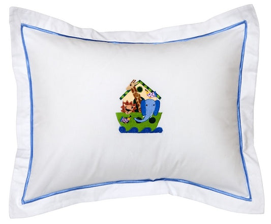Baby Boudoir Pillow Cover, Noah's Ark (Blue)