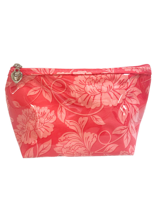 Cosmetic Bag (Small), Peonies (Pink)