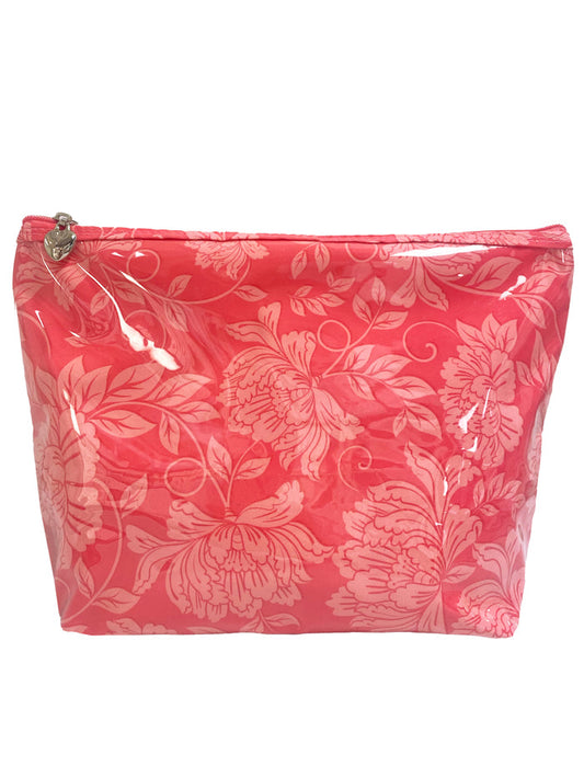 Cosmetic Bag (Medium), Peonies (Pink)
