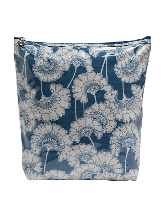 Cosmetic Bag (Large), Blue Fans