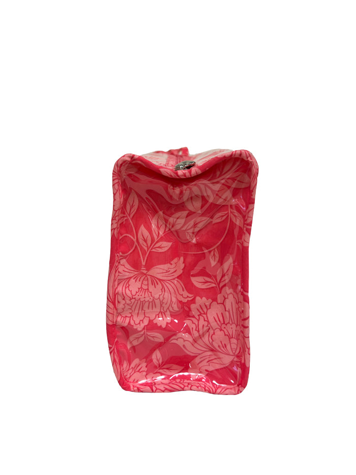 Box Cosmetic Bag, Peonies (Pink).