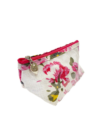Cosmetic Bag (X/Small), Magenta Blossom