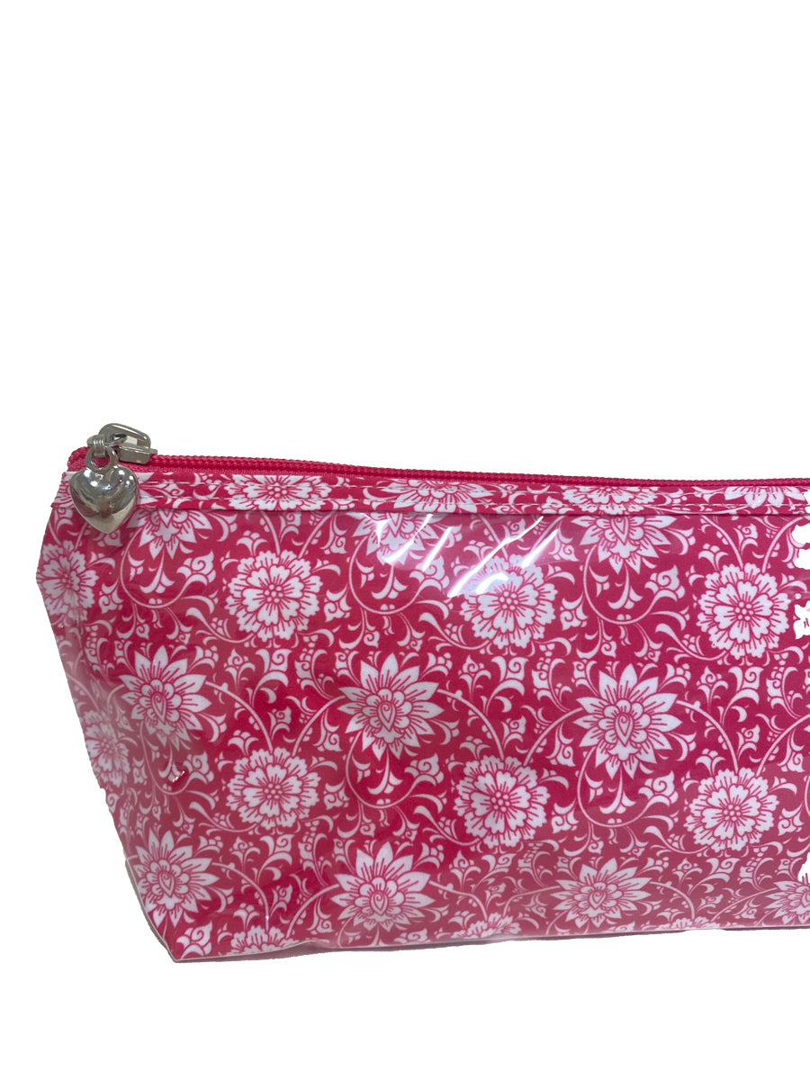 Brush Bag (Long), Gerbera (Raspberry)