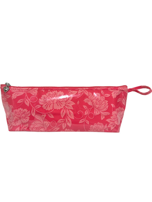 Brush Bag (Long), Peonies in Pink