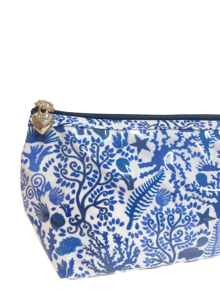 Brush Bag (Long), Seashells (Blue)