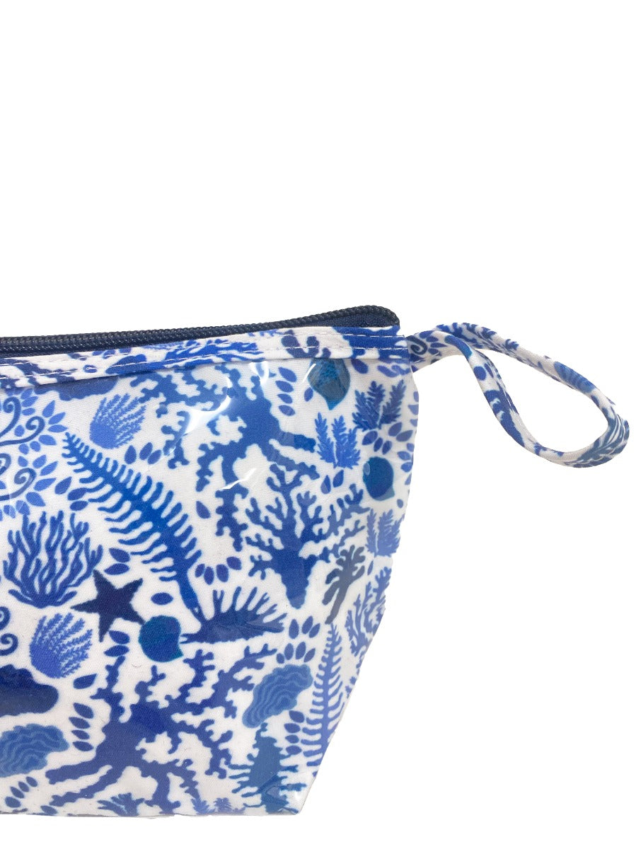 Brush Bag (Long), Seashells (Blue)