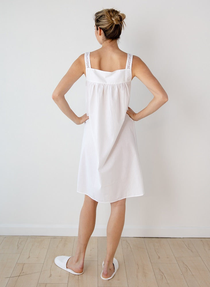 Joy Nightgown - Jacaranda Living Ladies Cotton White Nightgowns