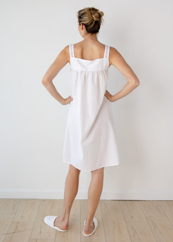 Joy Nightgown - Jacaranda Living Ladies Cotton White Nightgowns